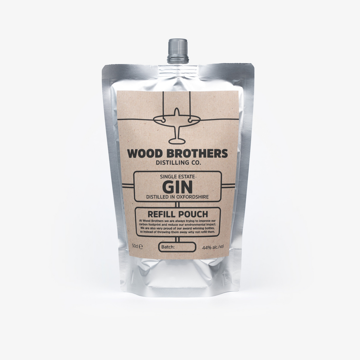 Wood Brothers Gin Eco Refill Pouch 500ml